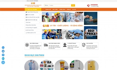 Thiết kế website bán đồ bảo hộ lao động GREENMED.COM