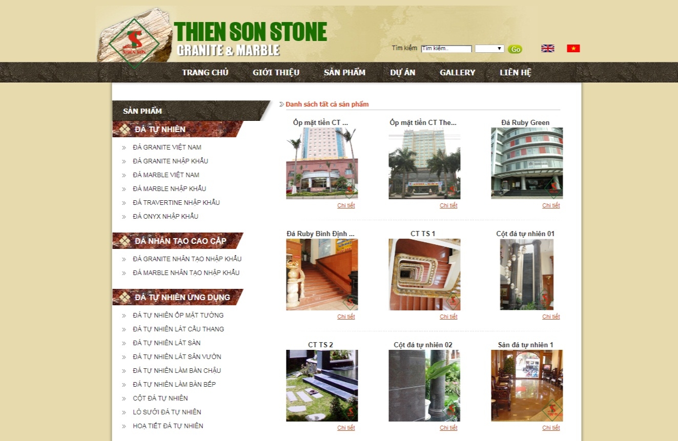 Thiết kế web giá rẻ công ty trà Thiên Sơn