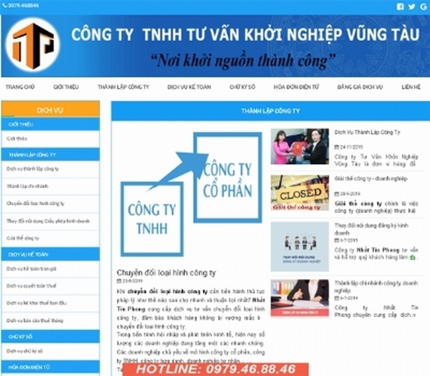 Thiết kế web giá rẻ THANHLAPCONGTY-BRT.COM
