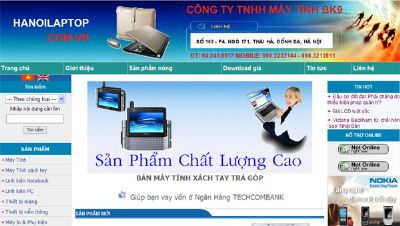 Giới thiệu website máy tính mới nhất - hanoilaptop.com.vn