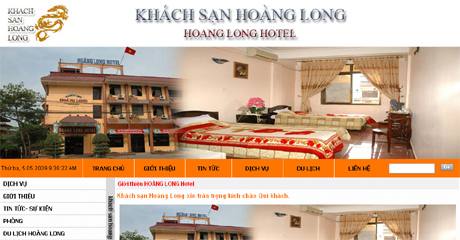 Thiết kế web giá rẻ khách sạn Hoàng Long
