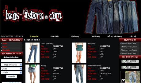 Thiết kế web giá rẻ Jeans-Estore