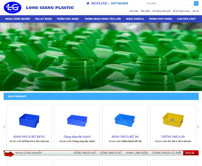 Thiết kế web giá rẻ Long Giang Plastic