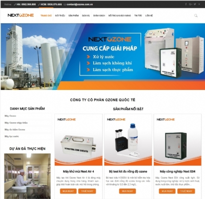 Thiết kế web giá rẻ công ty cổ phần ozone quốc tế