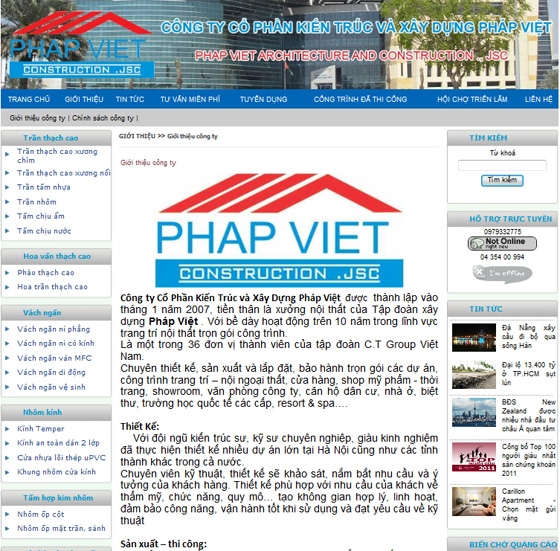 Thiết kế website phapviet.net