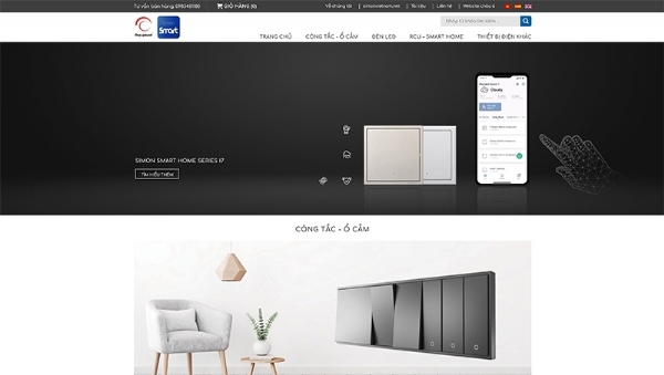 Thiết kế web giá rẻ simonsmarthome.vn