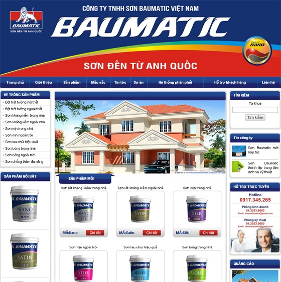 Thiết kế website giá rẻ: BAUMATICPAINT.COM