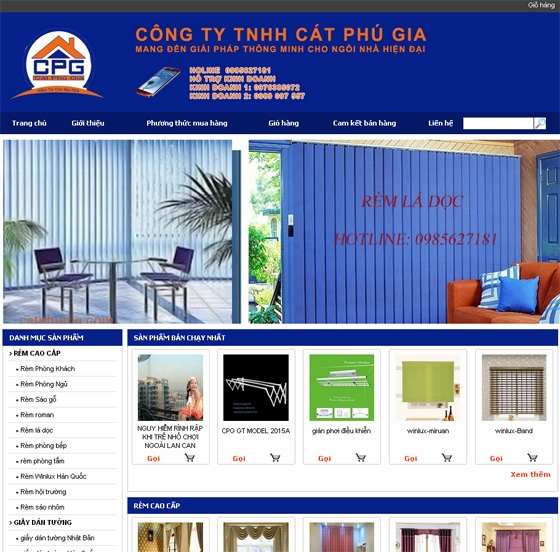 Thiết kế website giá rẻ: CATPHUGIA.COM