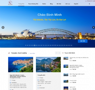 Thiết kế web giá rẻ công ty cổ phần thương mại AV Travel