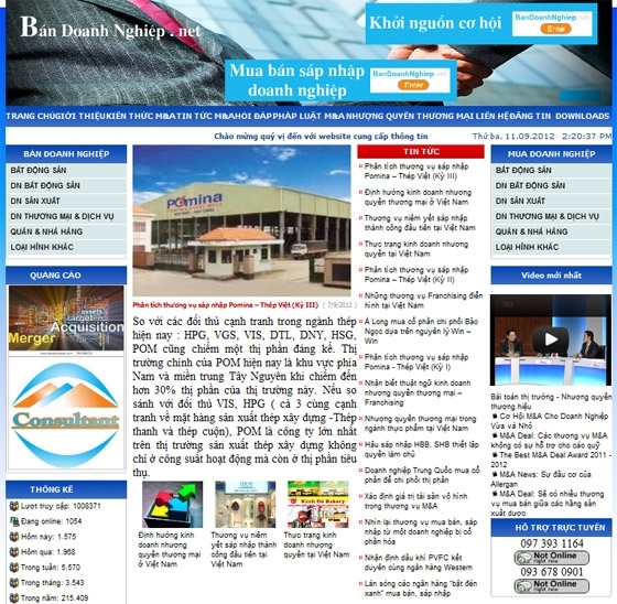 Thiết kế web giá rẻ công ty TNHH đầu tư Minh Dương