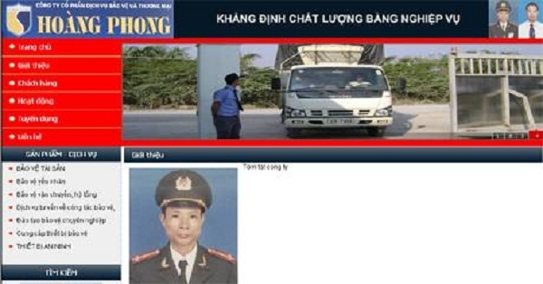 Thiết kế web giá rẻ bảo vệ Hoàng Phong