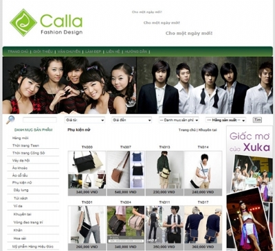 Thiết kế web giá rẻ Calla Fashion Design 