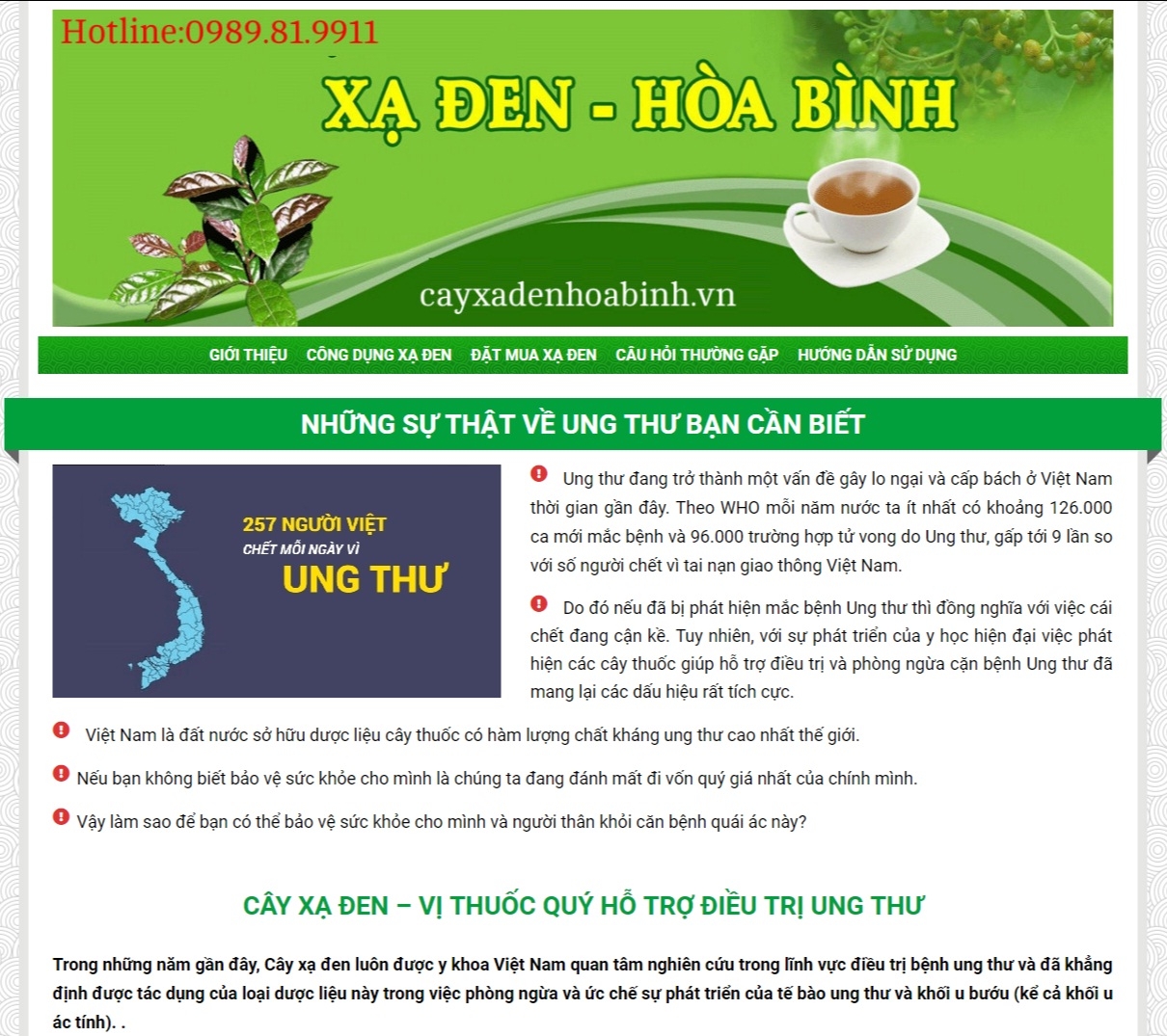 Thiết kế web giá rẻ công ty TNHH dược liệu Việt