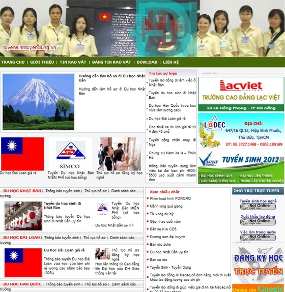 Thiết kế web giá rẻ trường cao đẳng nghề Simco Sông Đà