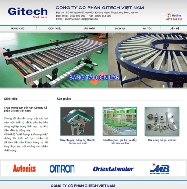 Thiết kế web giá rẻ công ty cổ phần Gitech Việt Nam