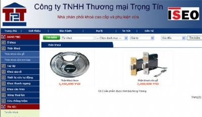Thiết kế web giá rẻ công ty TNHH Trọng Tín