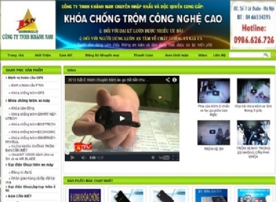 Thiết kế web giá rẻ công ty TNHH Khánh Nam