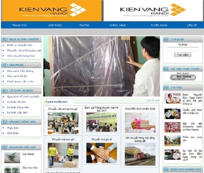 Thiết kế web giá rẻ công ty TNHH Kiến Vàng Hà Nội 