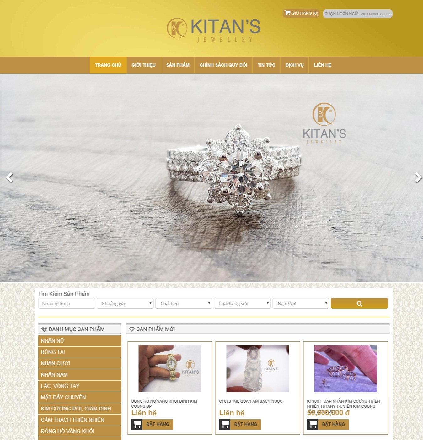 Thiết kế web giá rẻ Kitan's Shop