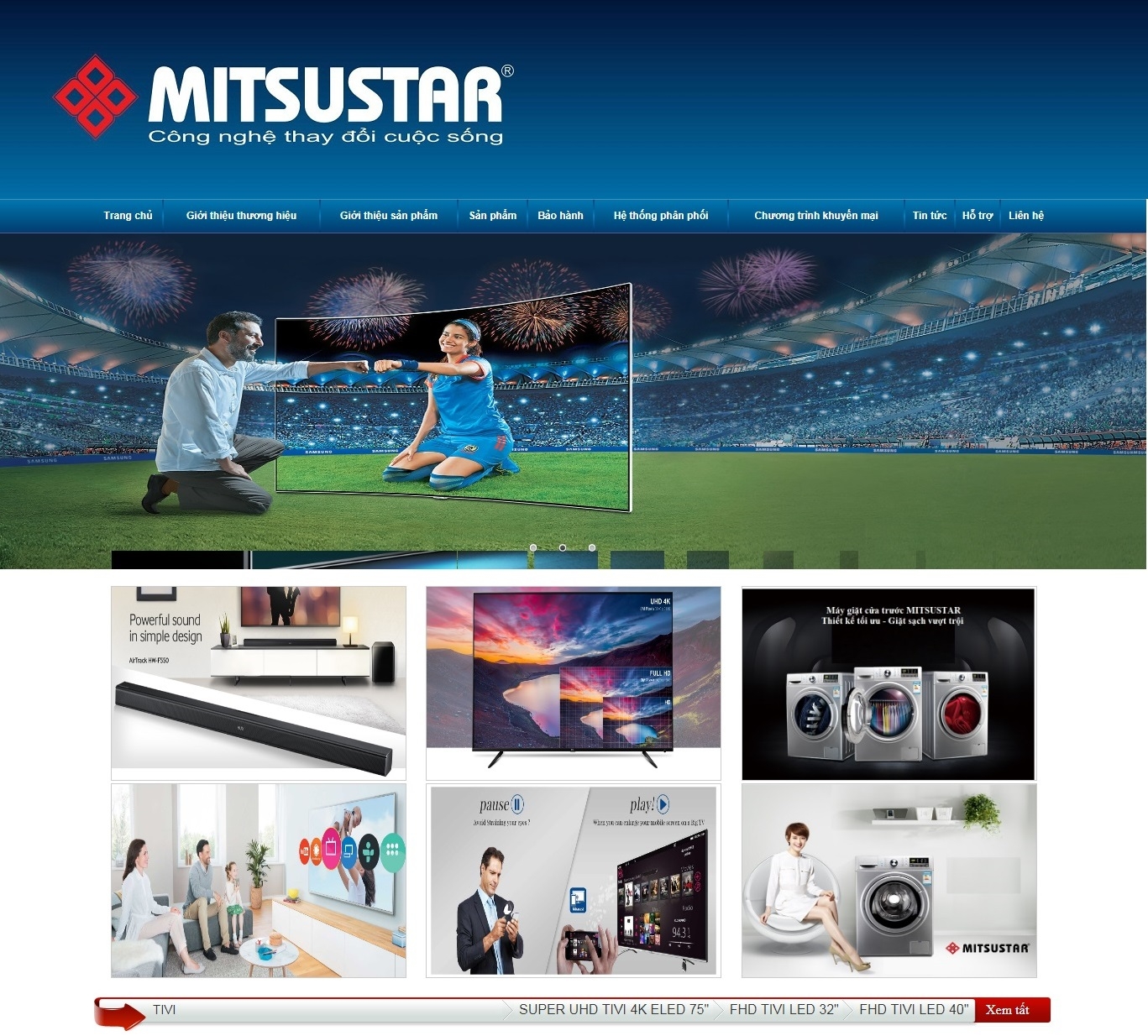 Thiết kế web giá rẻ nhà phân phối Mitsustar