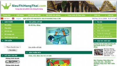 Thiết kế web giá rẻ siêu thị hàng Thái