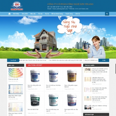 Thiết kế web giá rẻ công ty cổ phần công nghệ sơn Vianco