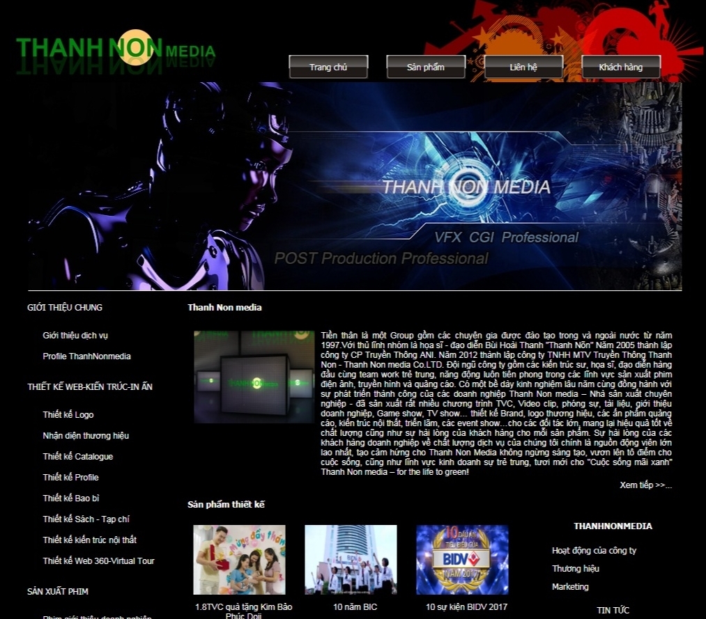 Thiết kế web giá rẻ công ty TNHH MTV truyền thông Thanh Non