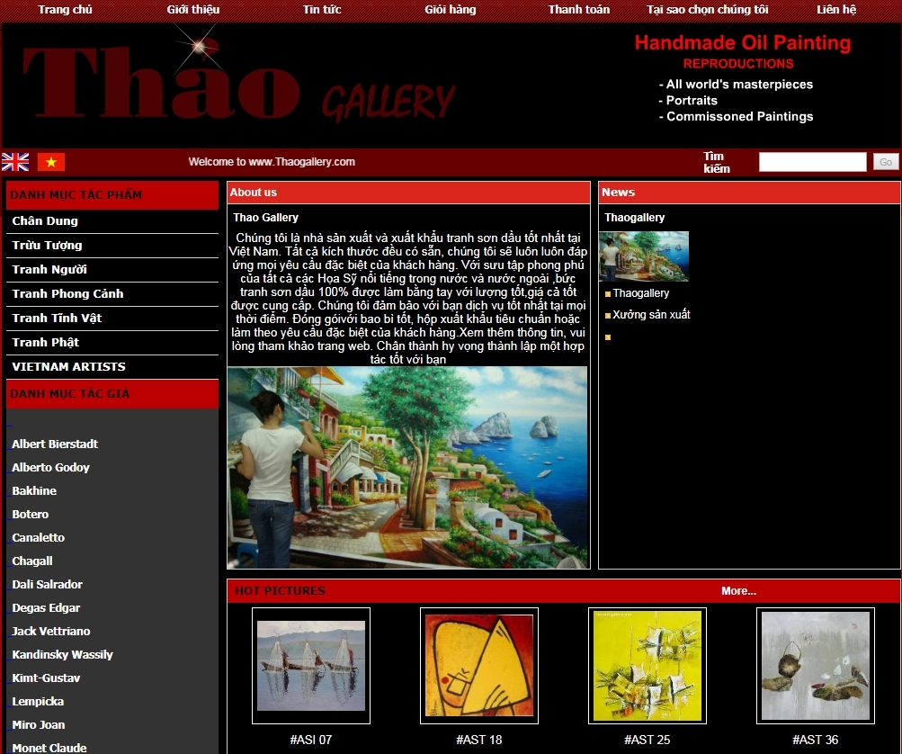 Thiết kế web giá rẻ Thao Gallery