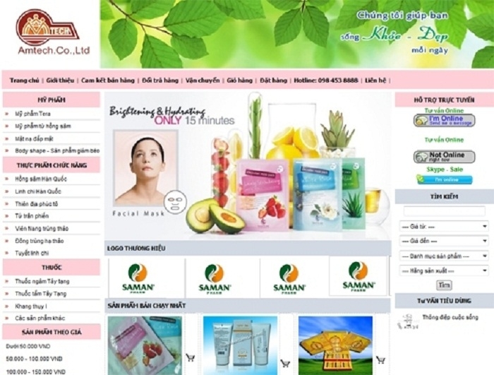 Thiết kế web giá rẻ công ty thương mại và dịch vụ Anh Minh