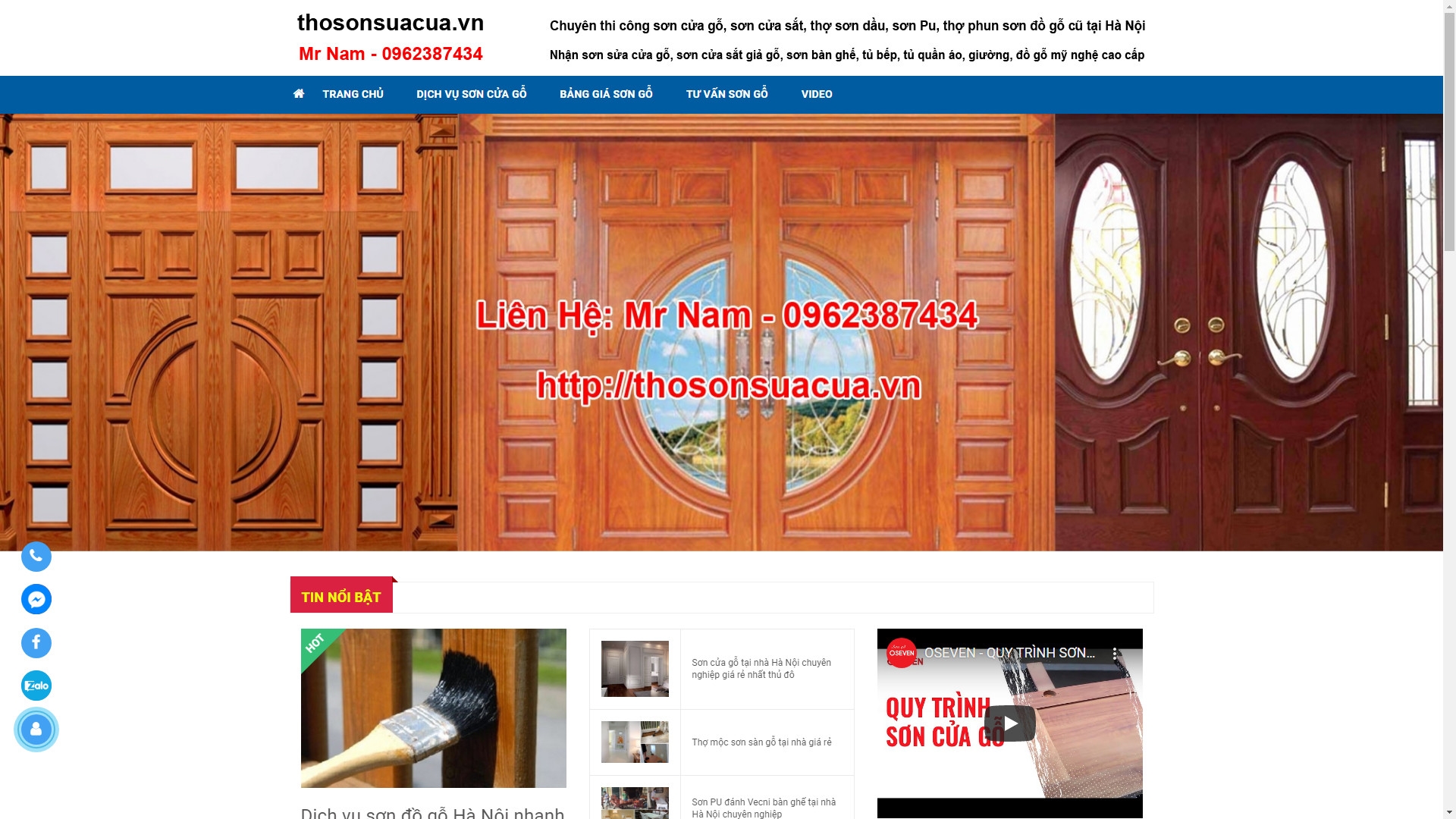 Thiết kế website giá rẻ THOSONCUAHANOI.VN