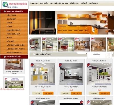 Thiết kế web giá rẻ công ty nội thất An Khang