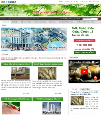Thiết kế web giá rẻ công ty TNHH TM diệt mối khử trùng Hà Nội