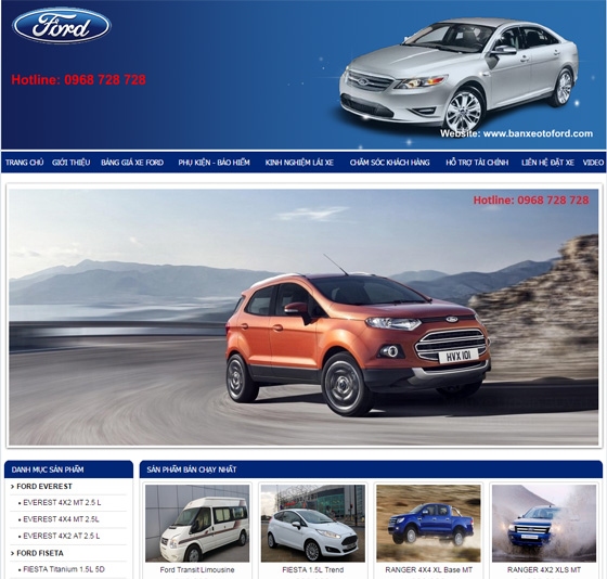 Thiết kế web giá rẻ công ty cổ phần Hà Thành ô tô