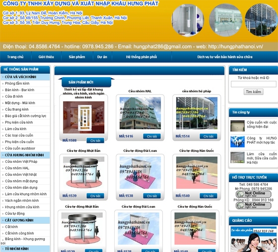 Thiết kế web site giá rẻ HUNGPHATHANOI.VN