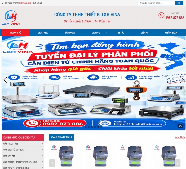 Thiết kế web giá rẻ thietbilhvina.vn