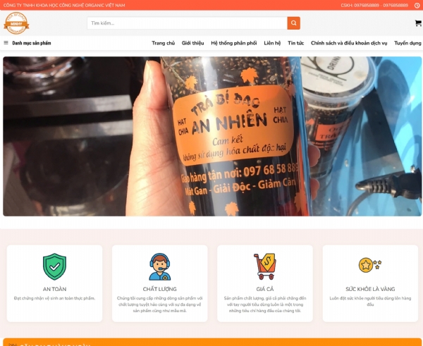 Thiết kế web giá rẻ trabidaoorganic.com