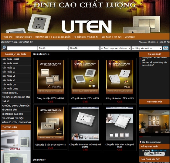 Thiết kế website UTEN.COM.VN