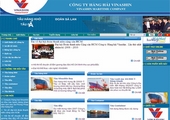 Thiết kế web giá rẻ công ty hàng hải VINASHIN