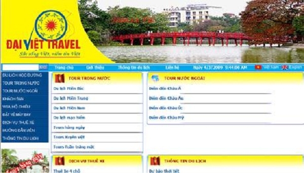 Thiết kế web giá rẻ công ty cổ phần phát triển thương mại và du lịch Đại Việt