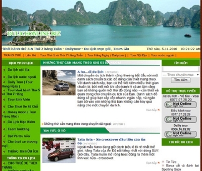 Thiết kế web giá rẻ du lịch online