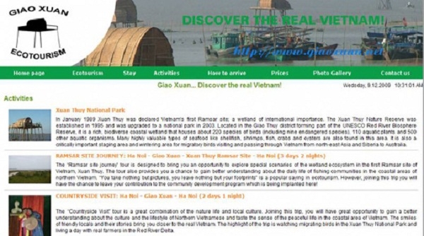 Thiết kế web giá rẻ công ty Giao Xuân Community Base Ecoturism Management Board
