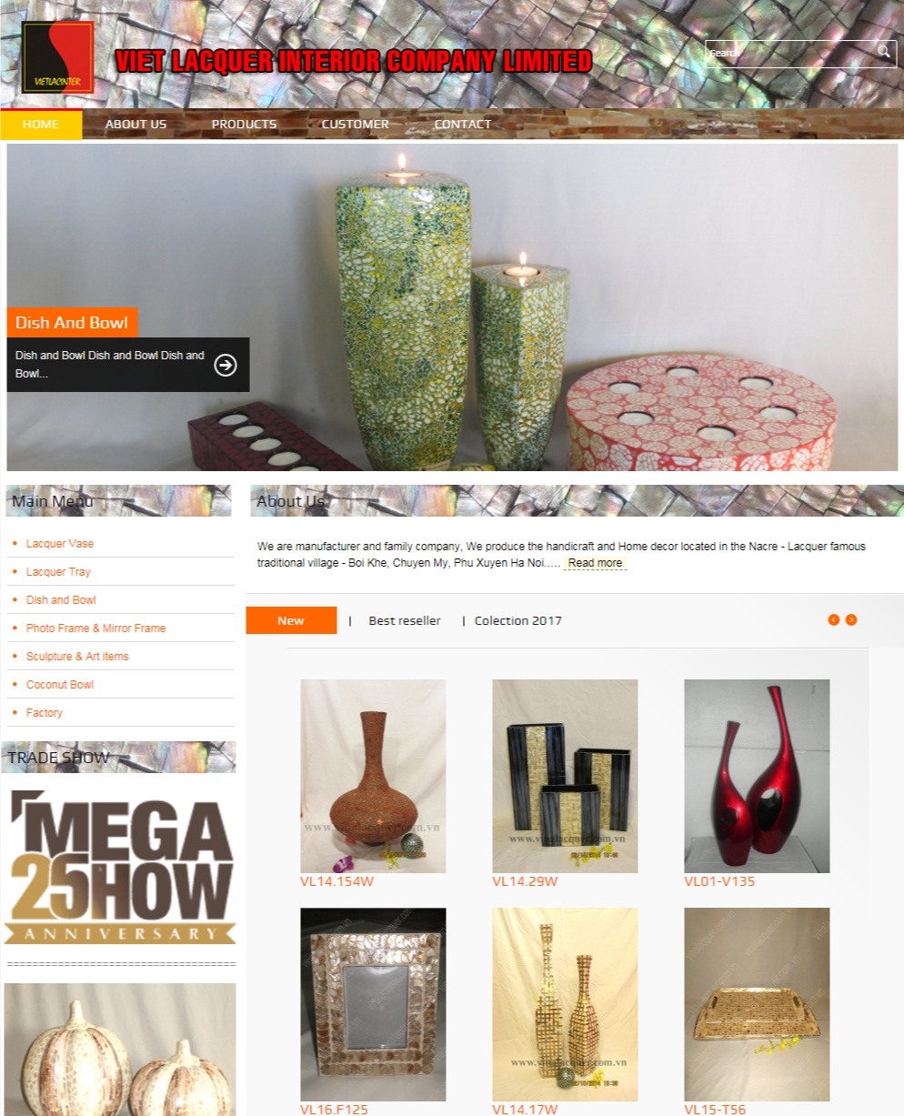 Thiết kế web giá rẻ Viet Lacquer and Interior Company Limited