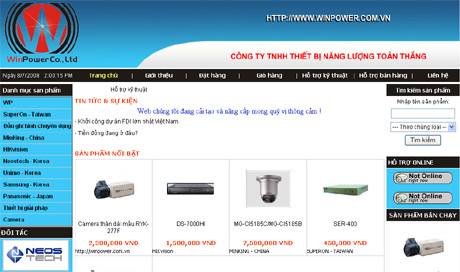 Thiết kế web giá rẻ công ty TNHH Winpower